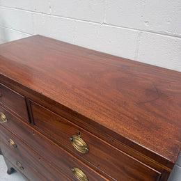 Antique Mahogany Regency Georgian Chest of Five Drawers