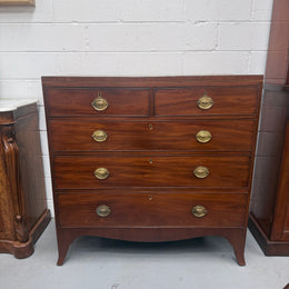 Antique Mahogany Regency Georgian Chest of Five Drawers