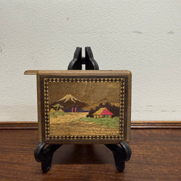 Antique Painted & Inlaid Japanese Cigarette Dispenser Box