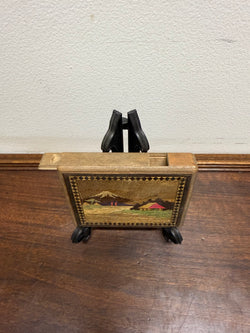 Antique Painted & Inlaid Japanese Cigarette Dispenser Box | Antique & Vintage | Moonee Ponds Antiques | Australia Wide Delivery