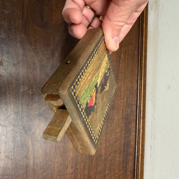 Antique Painted & Inlaid Japanese Cigarette Dispenser Box