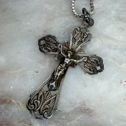 Vintage Silver Cross and Chain