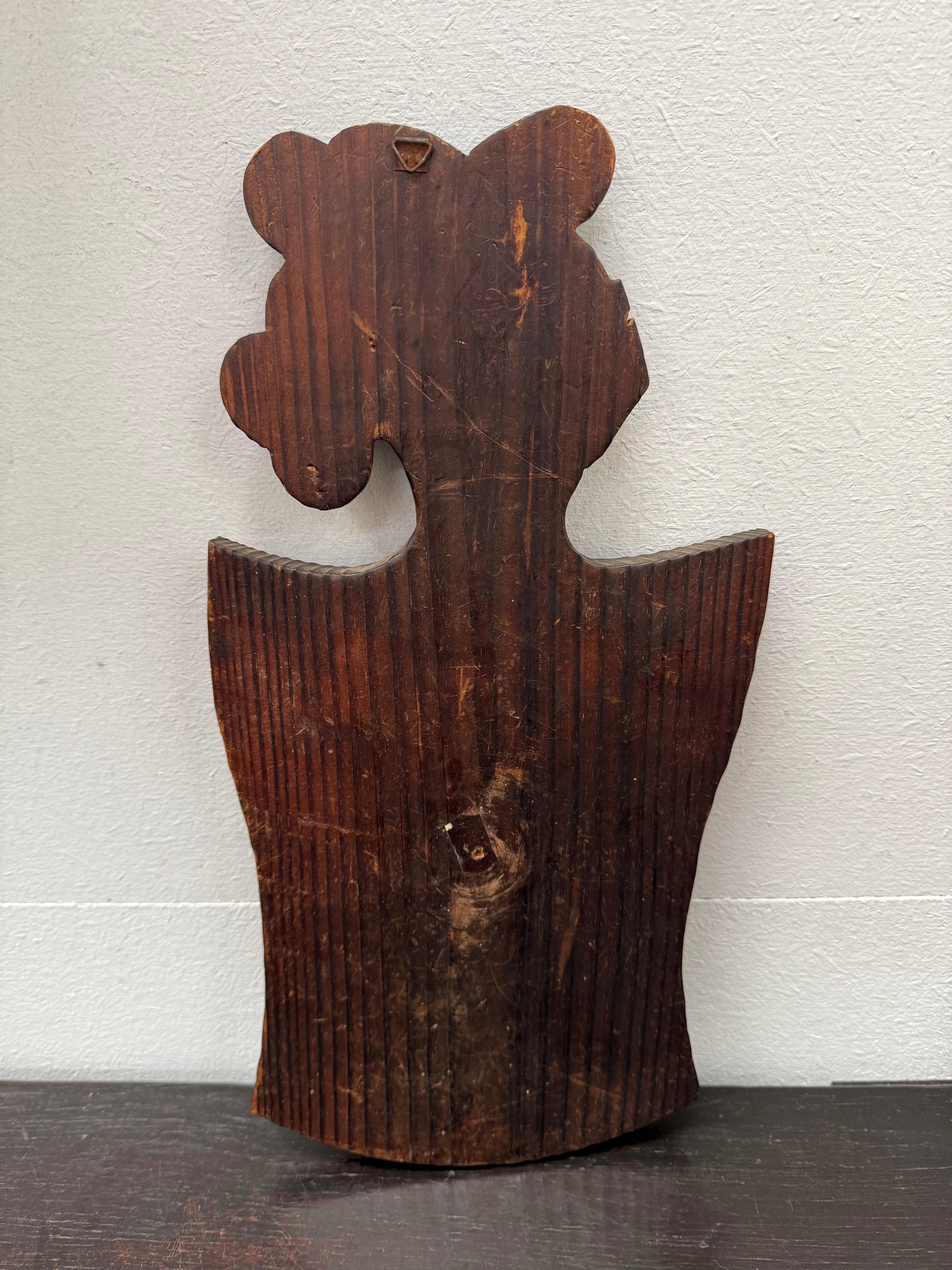 Vintage Medieval Style Hand Carved Wood Plaque | Antique & Vintage | Moonee Ponds Antiques | Australia Wide Delivery