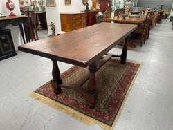 Solid Rustic French Farmhouse Table With Stretcher Base | Antique & Vintage | Moonee Ponds Antiques | Australia Wide Delivery