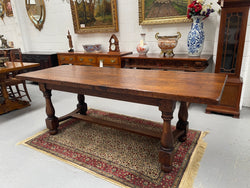 Solid Rustic French Farmhouse Table With Stretcher Base | Antique & Vintage | Moonee Ponds Antiques | Australia Wide Delivery