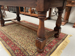 Solid Rustic French Farmhouse Table With Stretcher Base | Antique & Vintage | Moonee Ponds Antiques | Australia Wide Delivery