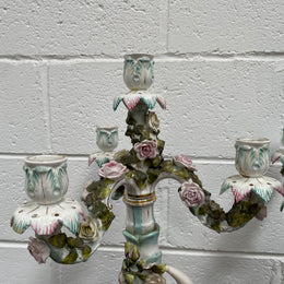 Antique Pair of Sitzendorf Candle Holders