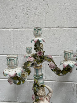 Antique Pair of Sitzendorf Candle Holders | Antique & Vintage | Moonee Ponds Antiques | Australia Wide Delivery