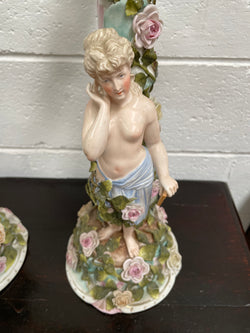 Antique Pair of Sitzendorf Candle Holders | Antique & Vintage | Moonee Ponds Antiques | Australia Wide Delivery