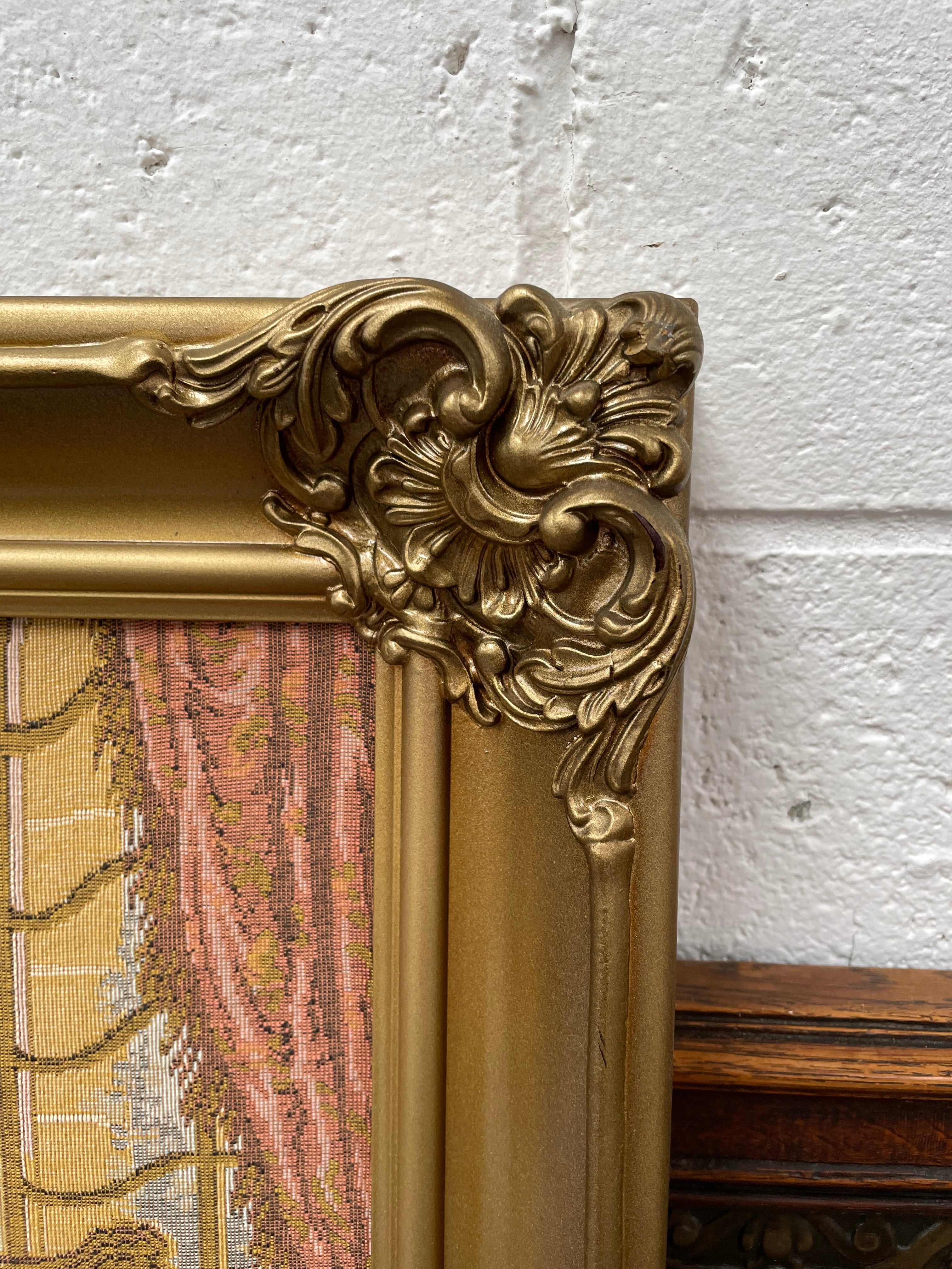 Lovely Tapestry of Court Scence Wooden Gilt Frame | Antique & Vintage | Moonee Ponds Antiques | Australia Wide Delivery