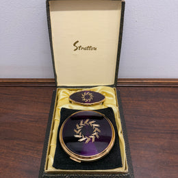 Vintage Stratton Vanity Set Powder Compact & Lipstick