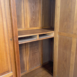 Very Practical & Decorative Antique French Oak Three Door Armoire