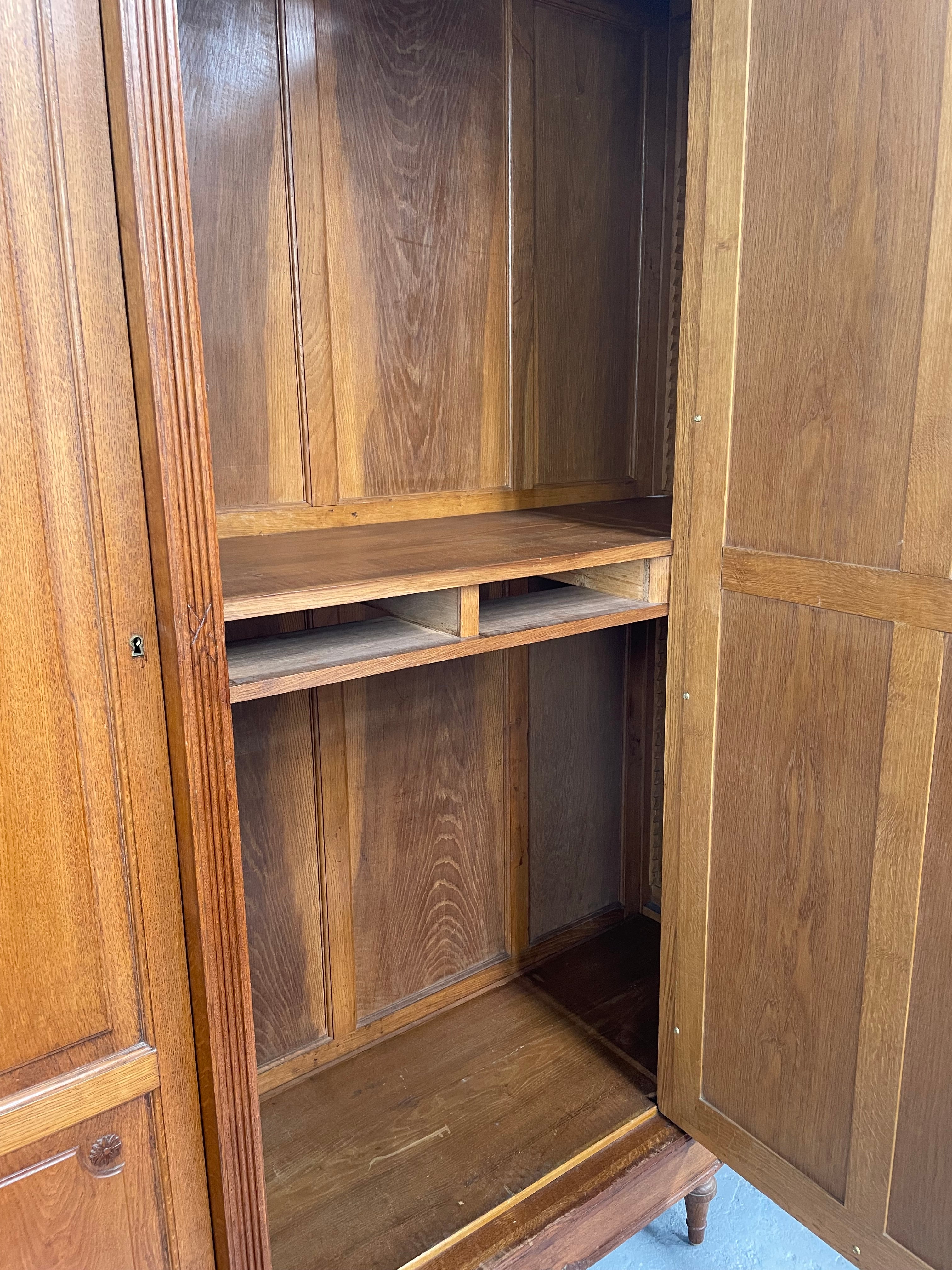 Very Practical & Decorative Antique French Oak Three Door Armoire | Antique & Vintage | Moonee Ponds Antiques | Australia Wide Delivery