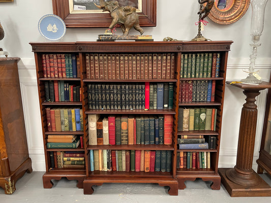 Early Victorian Open Faced 3 Sectional Bookcase