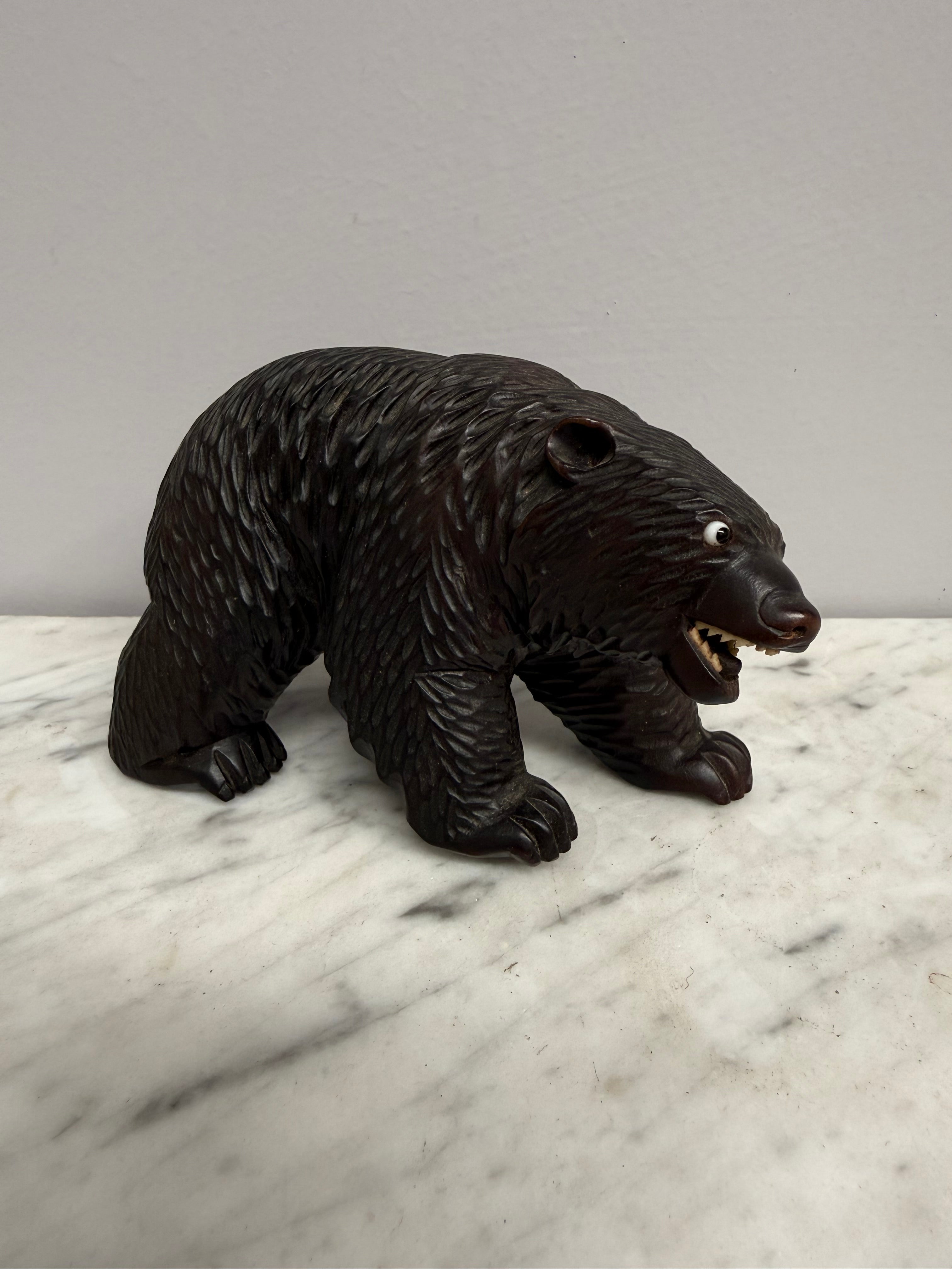 Vintage Carved Black Forest Bear