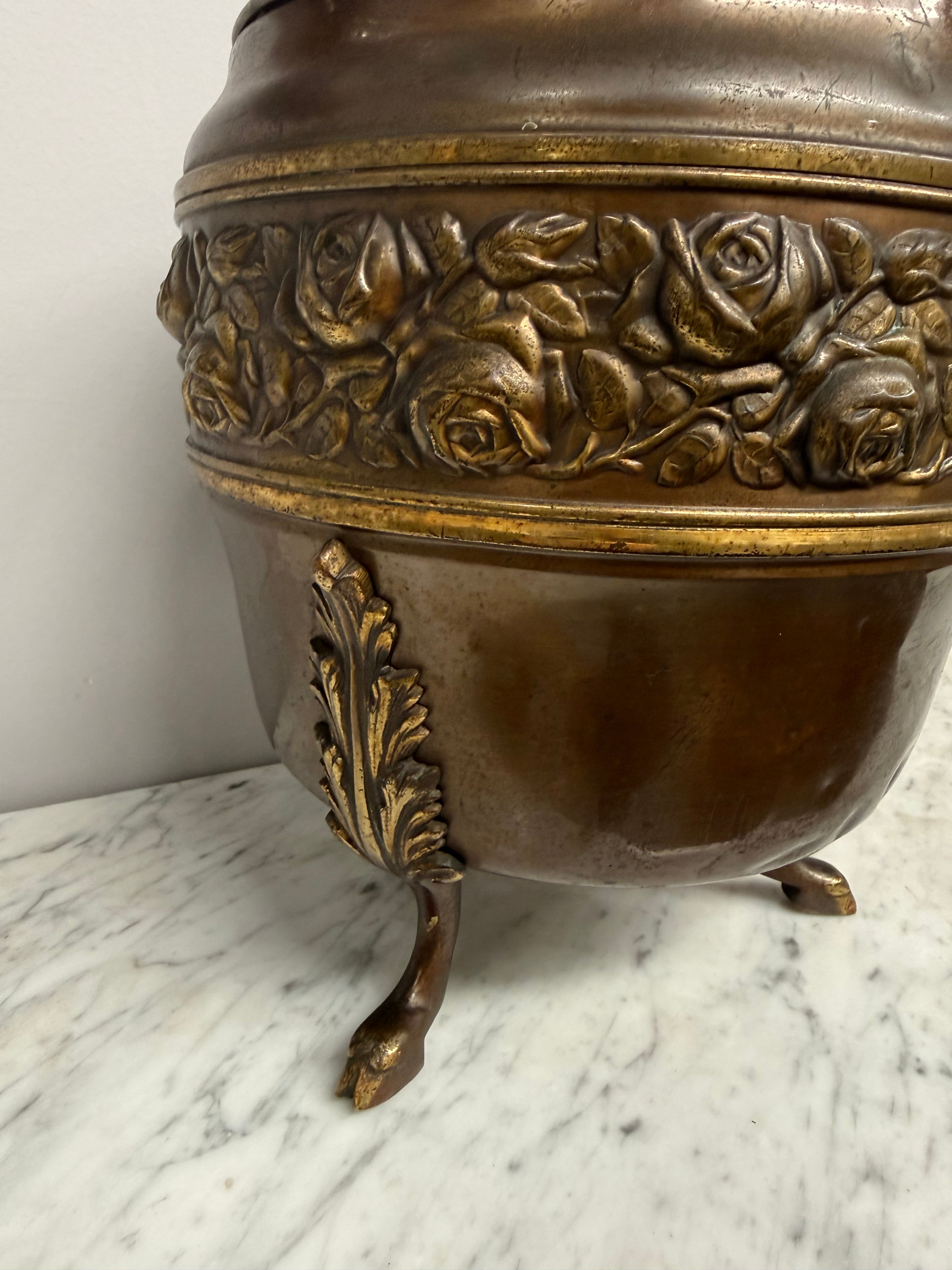 Antique Edwardian Brass Planter On Feet | Antique & Vintage | Moonee Ponds Antiques | Australia Wide Delivery