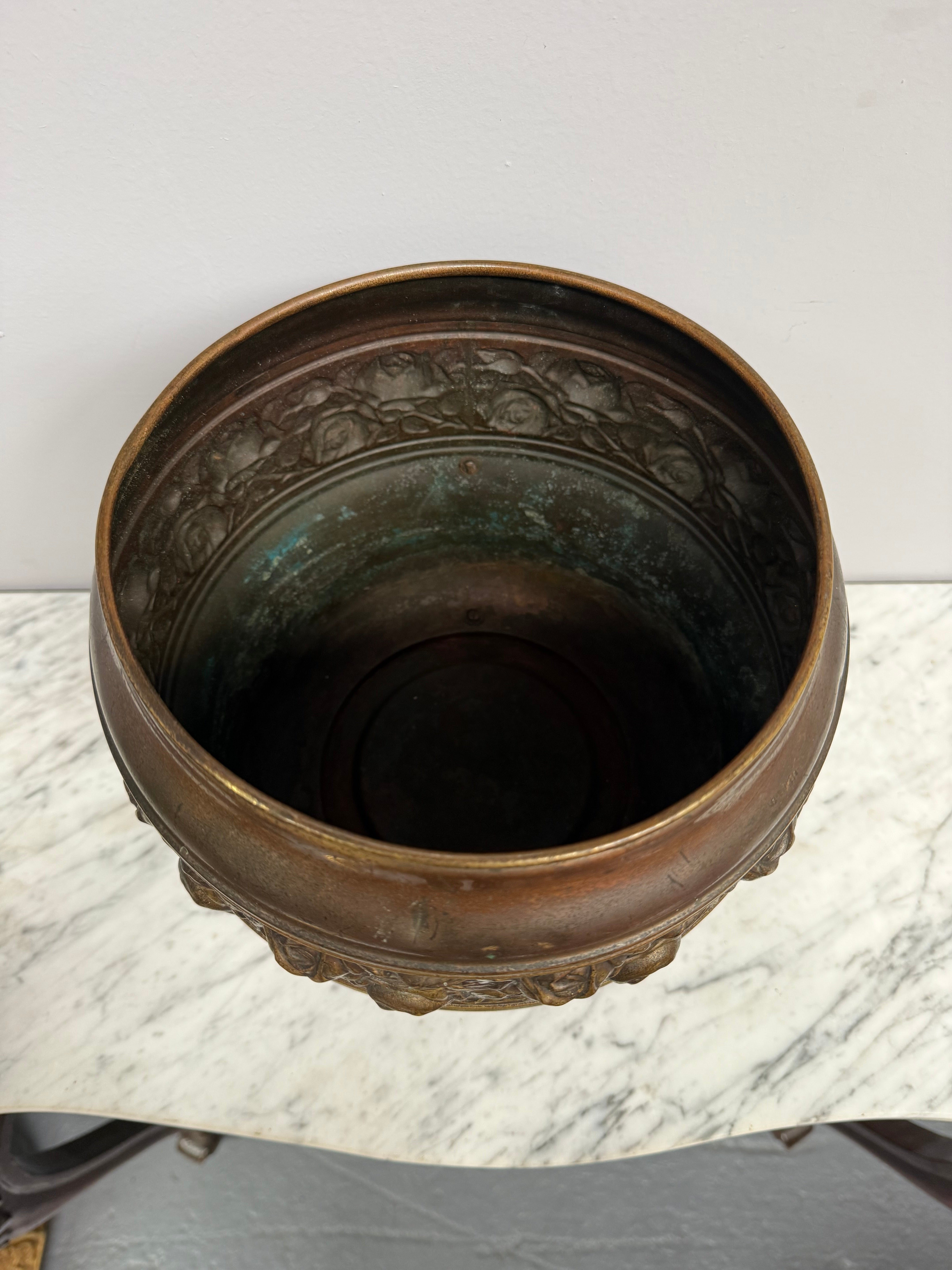 Antique Edwardian Brass Planter On Feet | Antique & Vintage | Moonee Ponds Antiques | Australia Wide Delivery