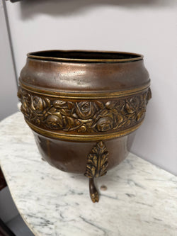 Antique Edwardian Brass Planter On Feet | Antique & Vintage | Moonee Ponds Antiques | Australia Wide Delivery