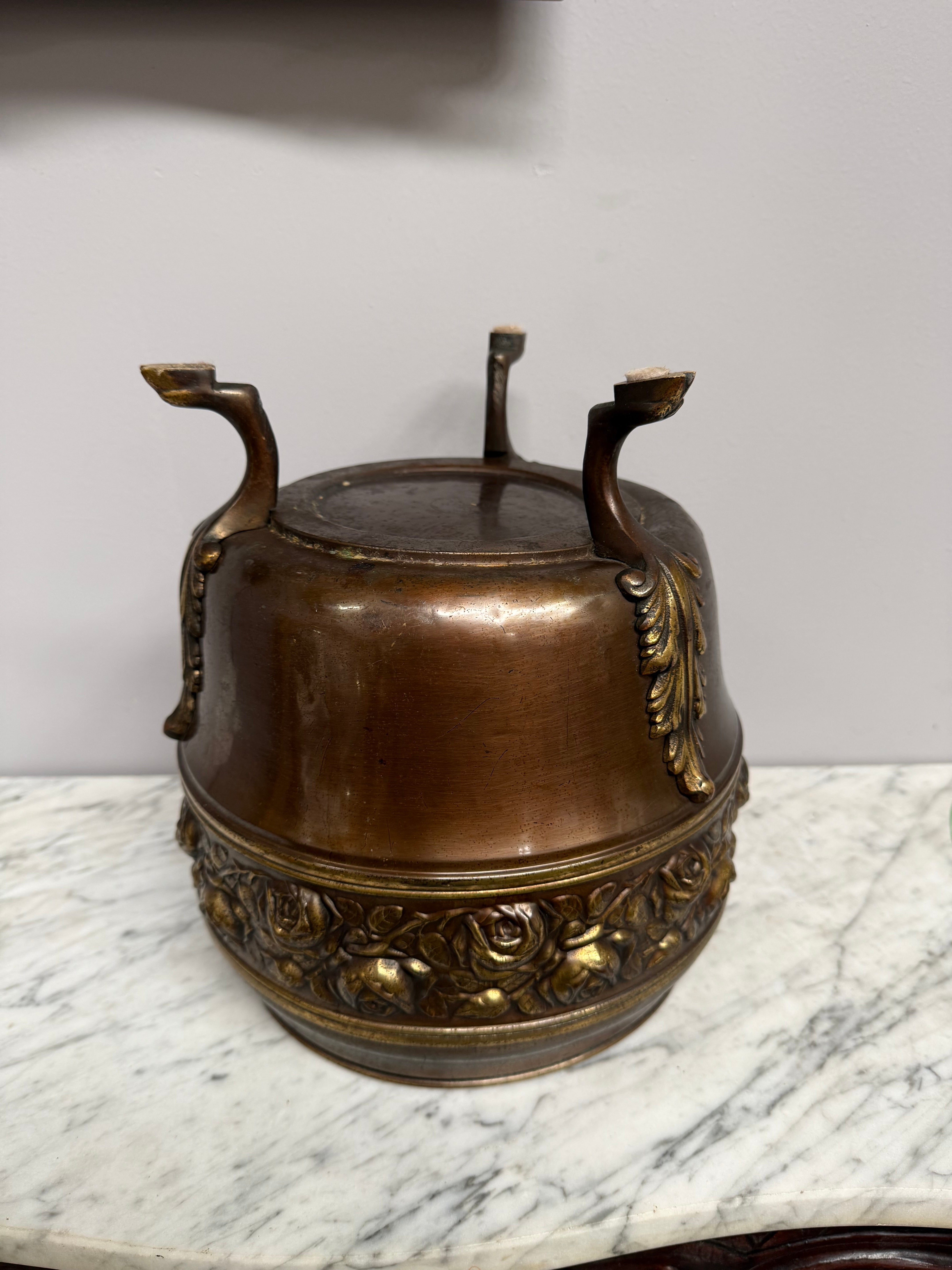 Antique Edwardian Brass Planter On Feet | Antique & Vintage | Moonee Ponds Antiques | Australia Wide Delivery