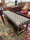 19th Century French Oak Long Upholstered Stool | Antique & Vintage | Moonee Ponds Antiques | Australia Wide Delivery