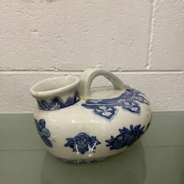 Qing Dynasty Chinese 19th Century Blue & White Chamber Pot