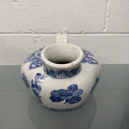 Qing Dynasty Chinese 19th Century Blue & White Chamber Pot