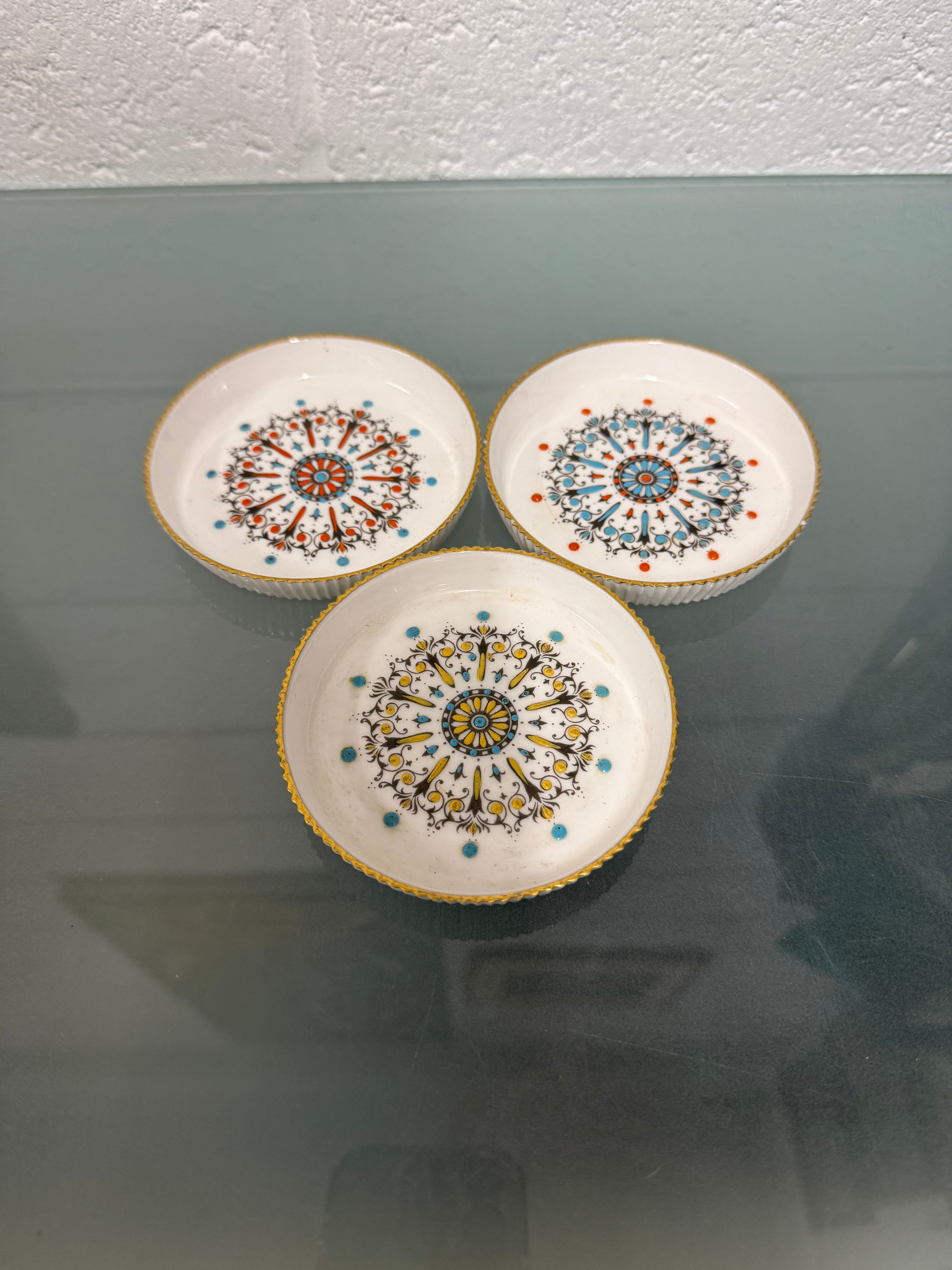 Royal Worcester English Set Three Coasters