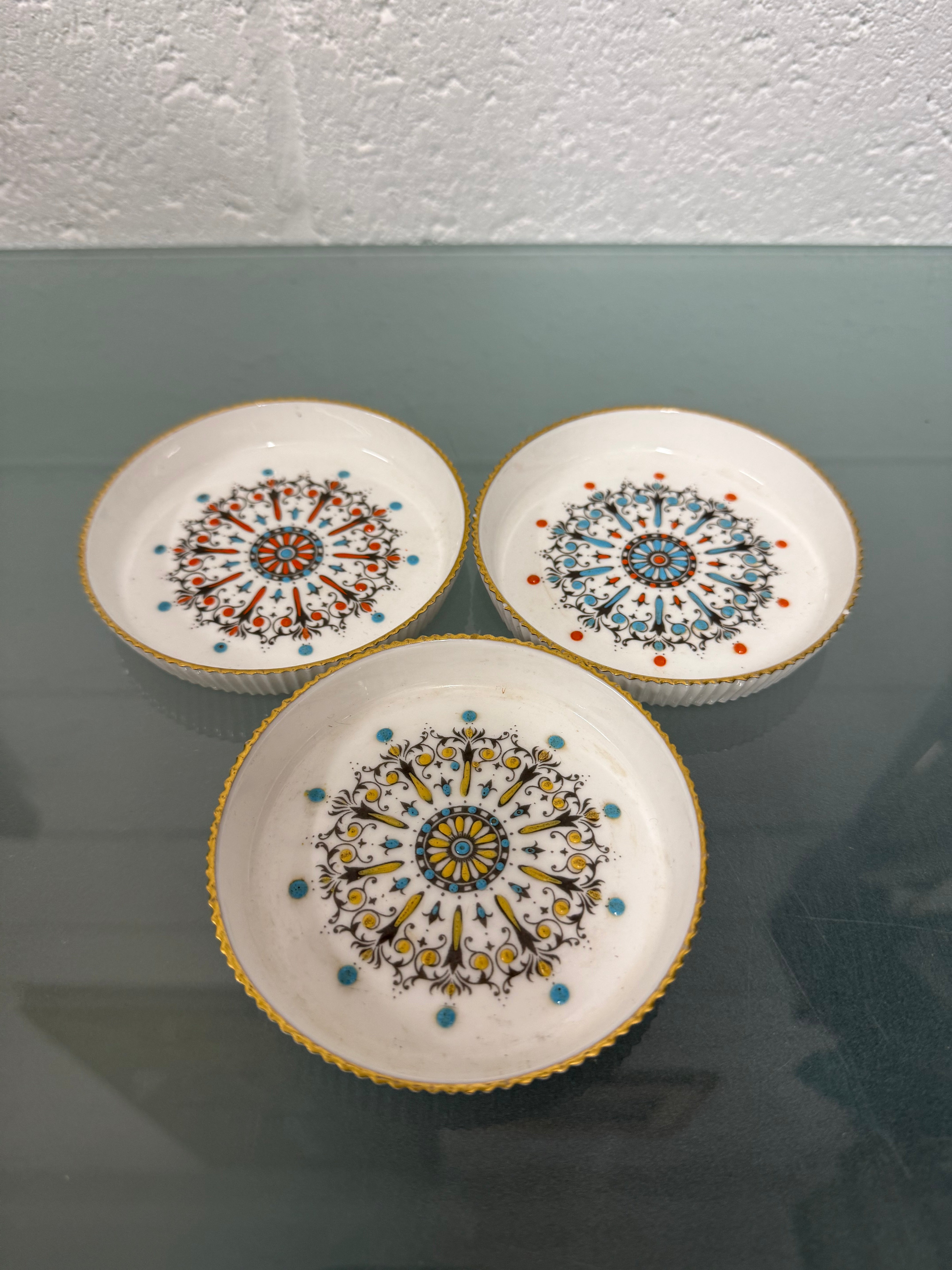 Royal Worcester English Set Three Coasters | Antique & Vintage | Moonee Ponds Antiques | Australia Wide Delivery