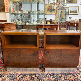 Art Deco Fully Restored Figured Walnut Bedside Cabinets