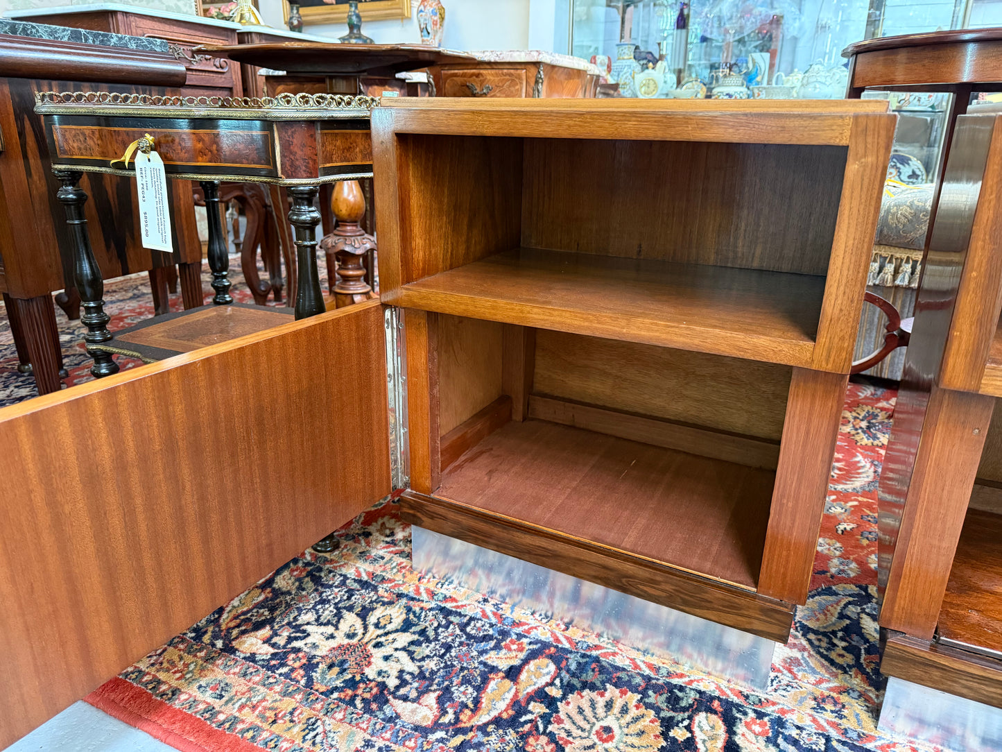 Art Deco Fully Restored Figured Walnut Bedside Cabinets