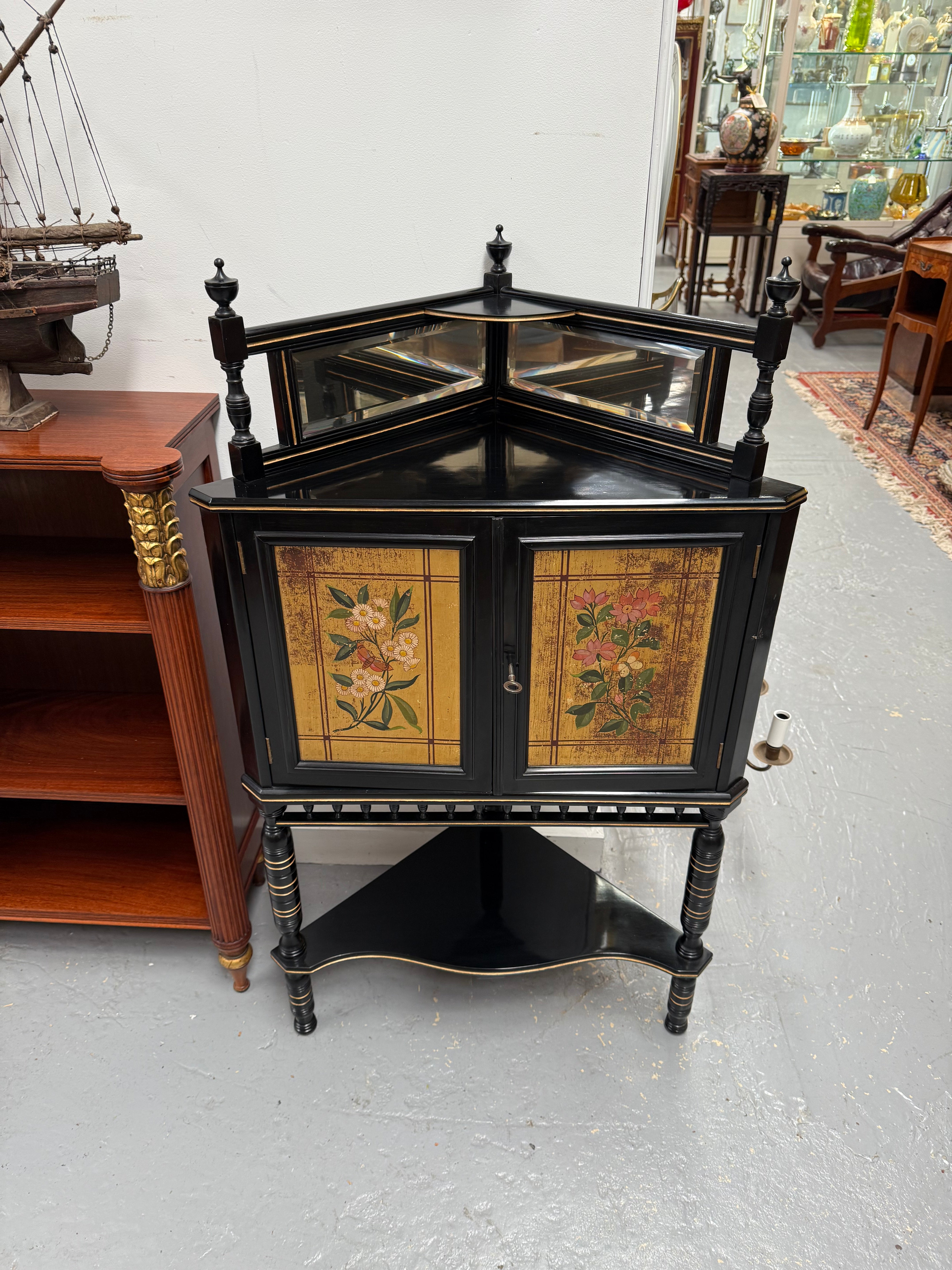 Stunning Aesthetic Movement Corner Cabinet | Antique & Vintage | Moonee Ponds Antiques | Australia Wide Delivery