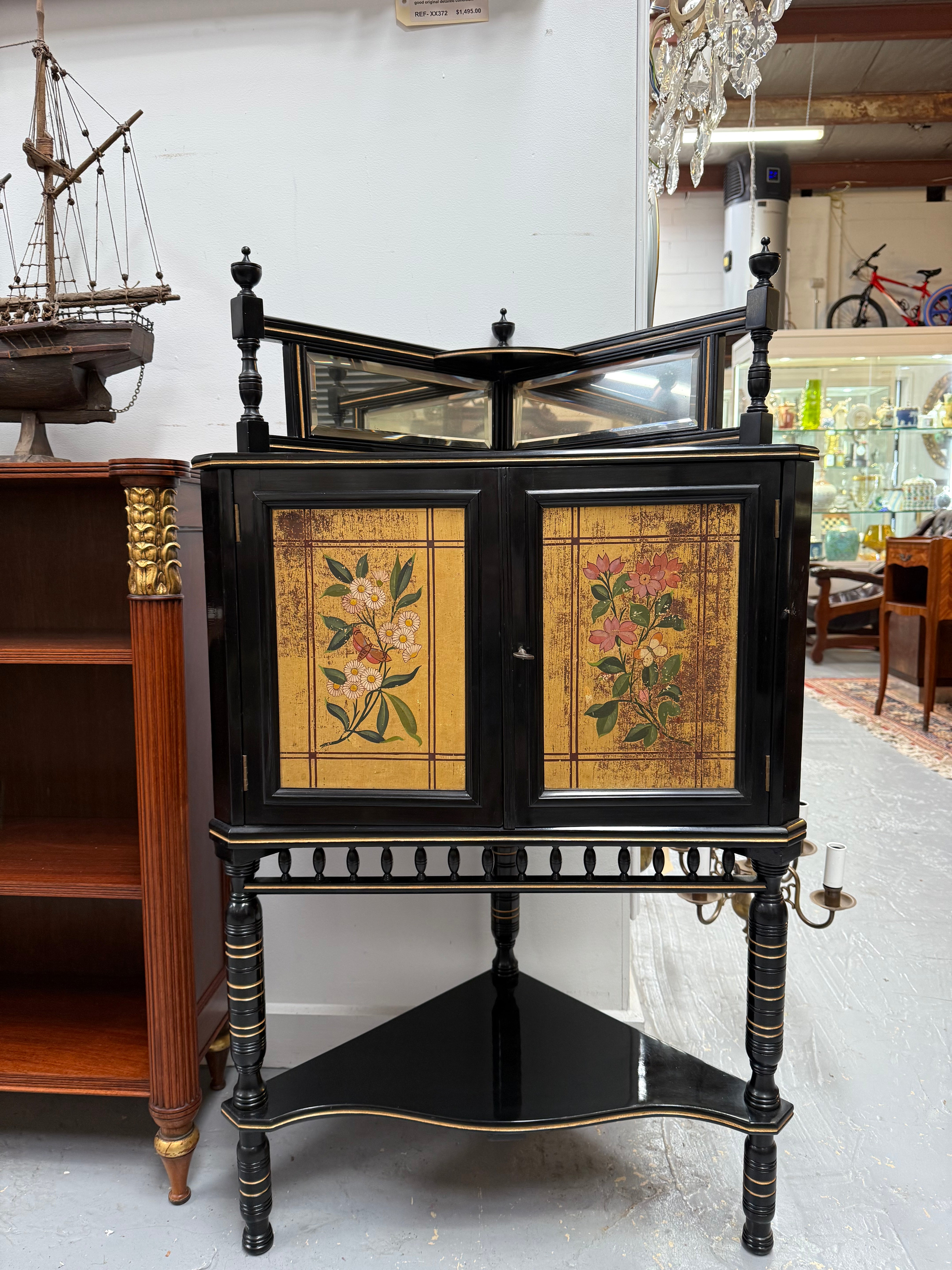 Stunning Aesthetic Movement Corner Cabinet | Antique & Vintage | Moonee Ponds Antiques | Australia Wide Delivery