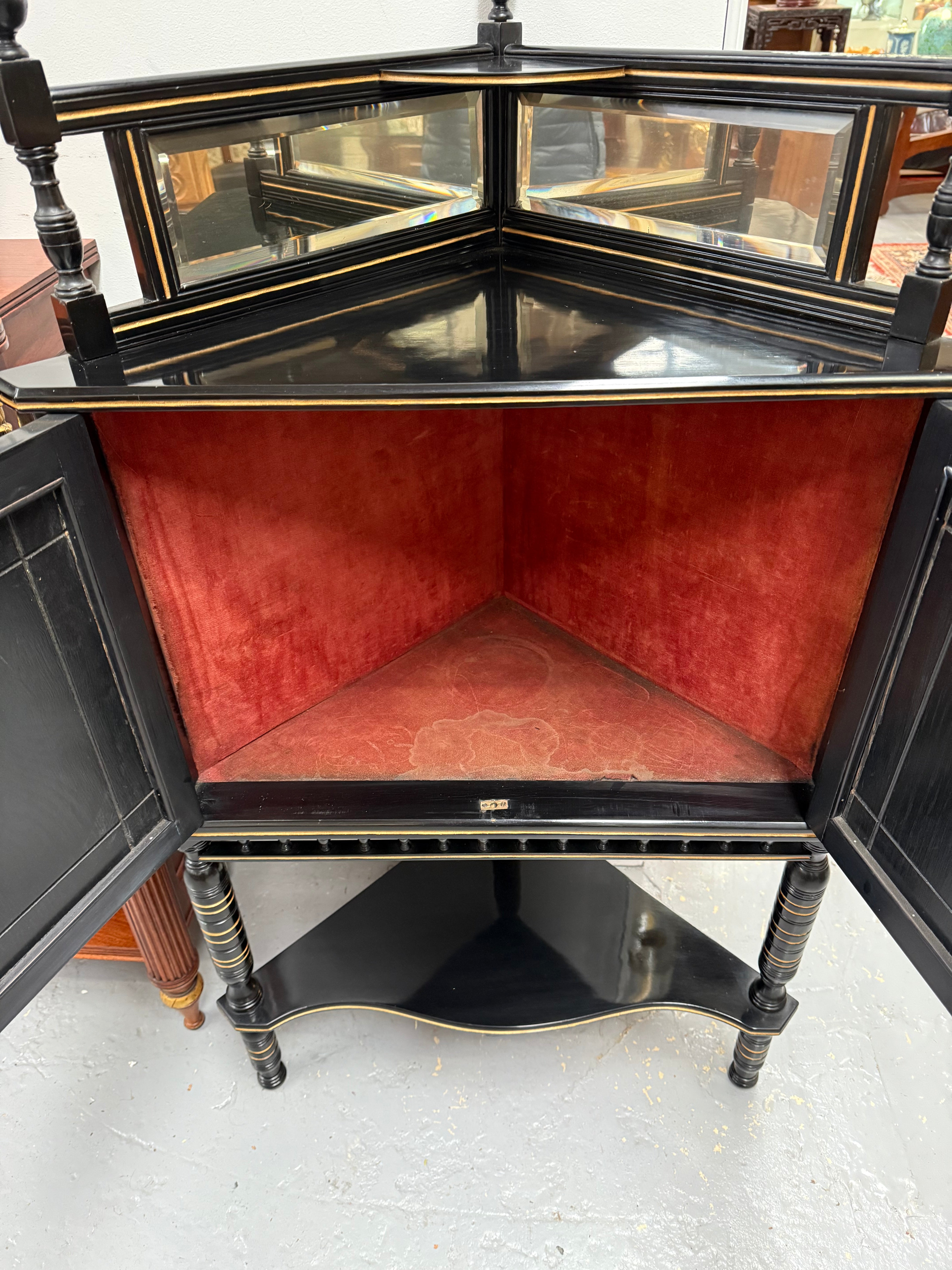 Stunning Aesthetic Movement Corner Cabinet | Antique & Vintage | Moonee Ponds Antiques | Australia Wide Delivery