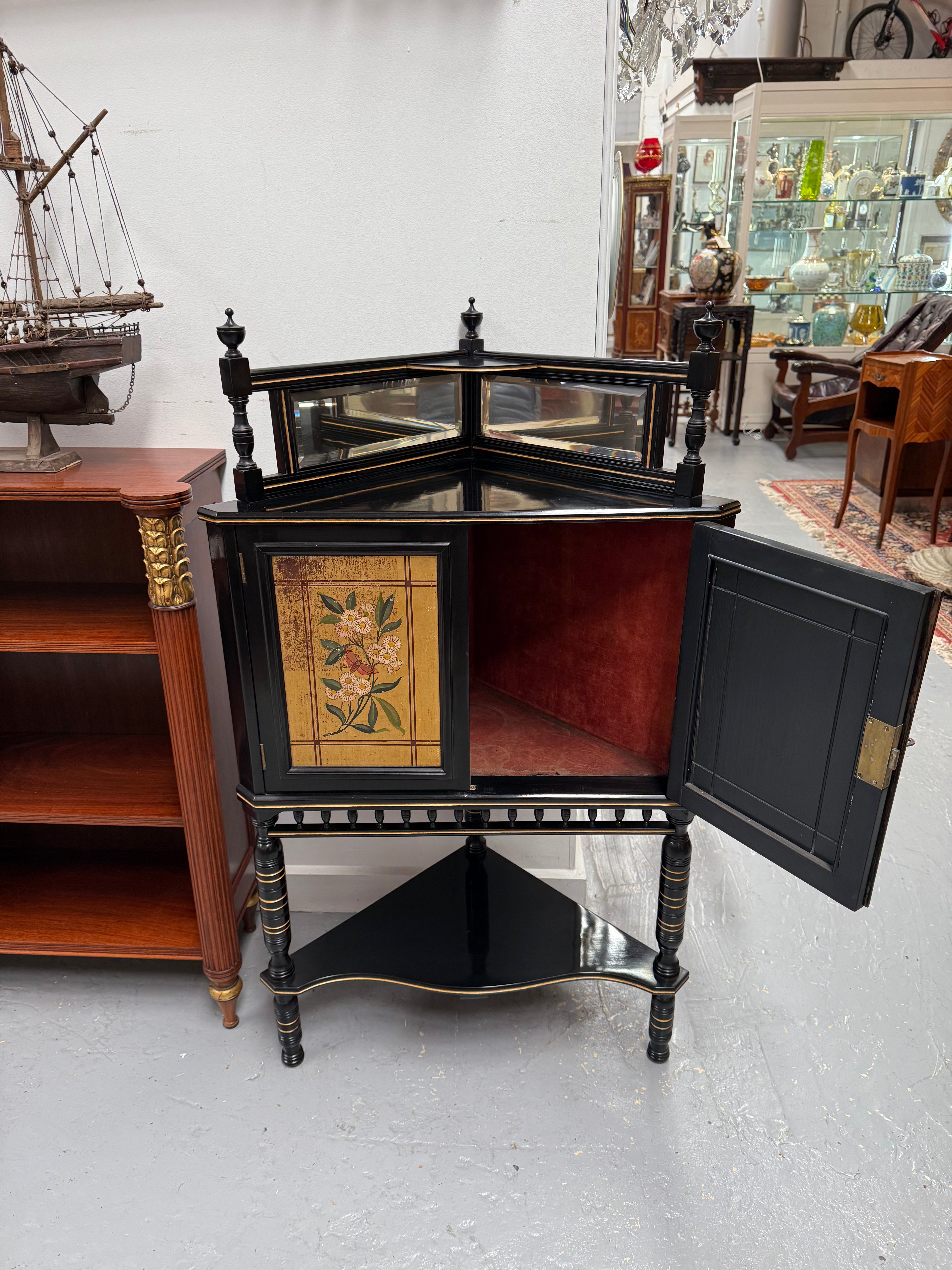 Stunning Aesthetic Movement Corner Cabinet | Antique & Vintage | Moonee Ponds Antiques | Australia Wide Delivery