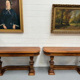 Hard to Find Nicely Carved Walnut Console Tables