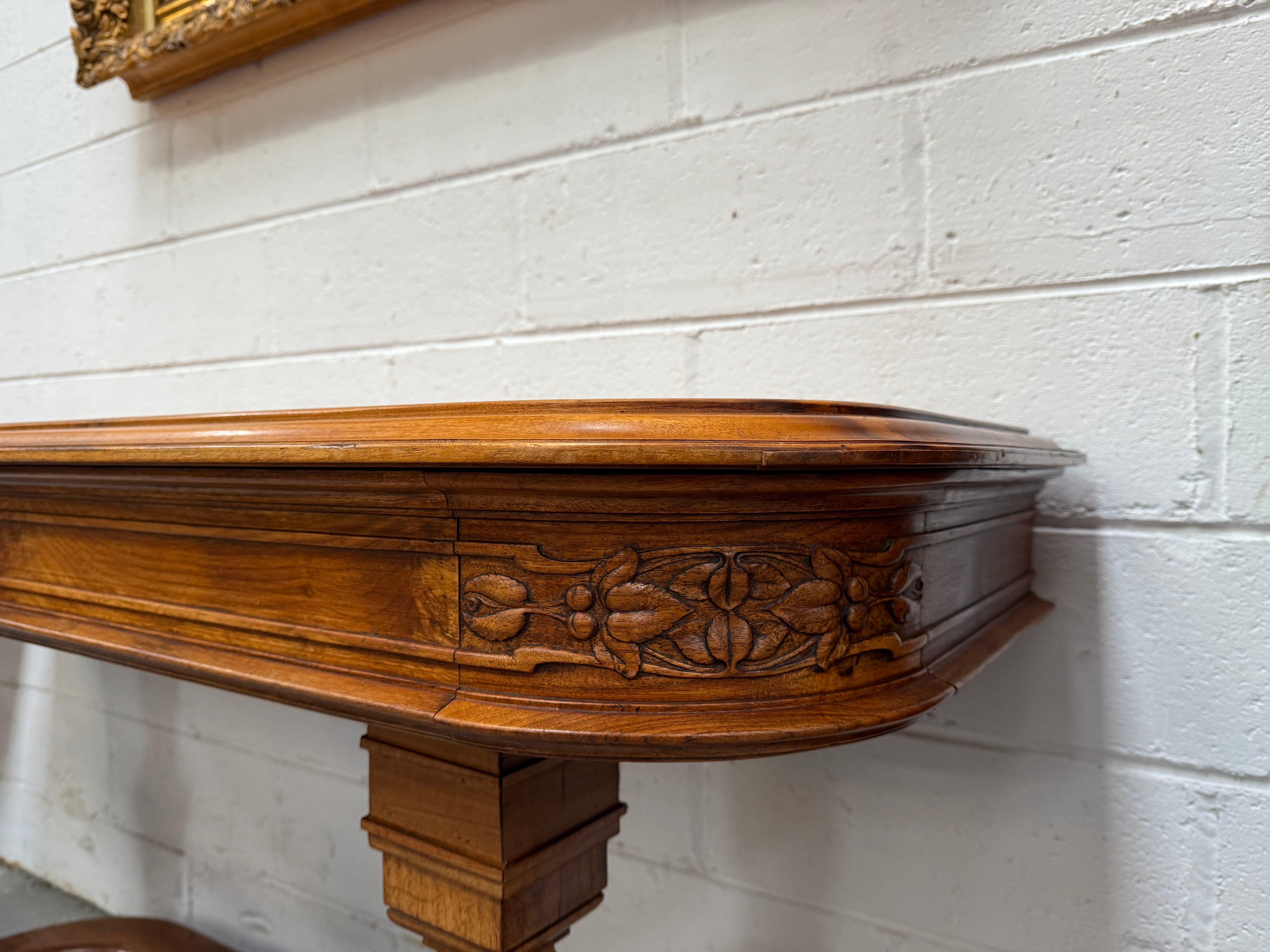 Hard to Find Nicely Carved Walnut Console Tables | Antique & Vintage | Moonee Ponds Antiques | Australia Wide Delivery