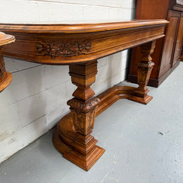 Hard to Find Nicely Carved Walnut Console Tables