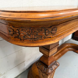 Hard to Find Nicely Carved Walnut Console Tables