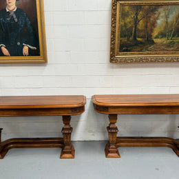 Hard to Find Nicely Carved Walnut Console Tables