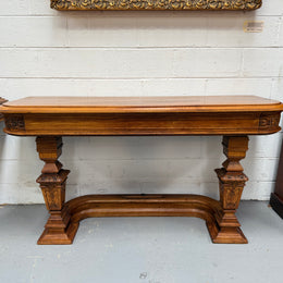 Hard to Find Nicely Carved Walnut Console Tables