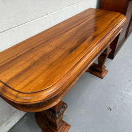 Hard to Find Nicely Carved Walnut Console Tables