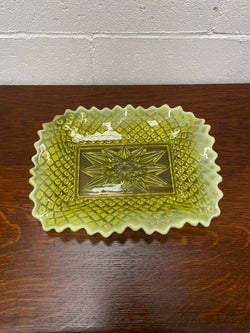 Vaseline Glass Platter/Plate | Antique & Vintage | Moonee Ponds Antiques | Australia Wide Delivery