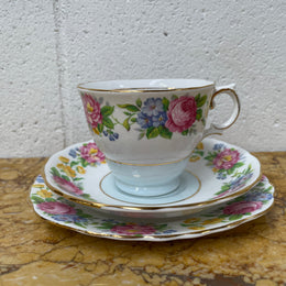 Colclough Bone China Trio Floral Pattern