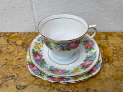 Colclough Bone China Trio Floral Pattern | Antique & Vintage | Moonee Ponds Antiques | Australia Wide Delivery