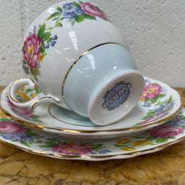 Colclough Bone China Trio Floral Pattern