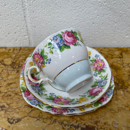 Colclough Bone China Trio Floral Pattern
