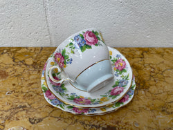 Colclough Bone China Trio Floral Pattern | Antique & Vintage | Moonee Ponds Antiques | Australia Wide Delivery