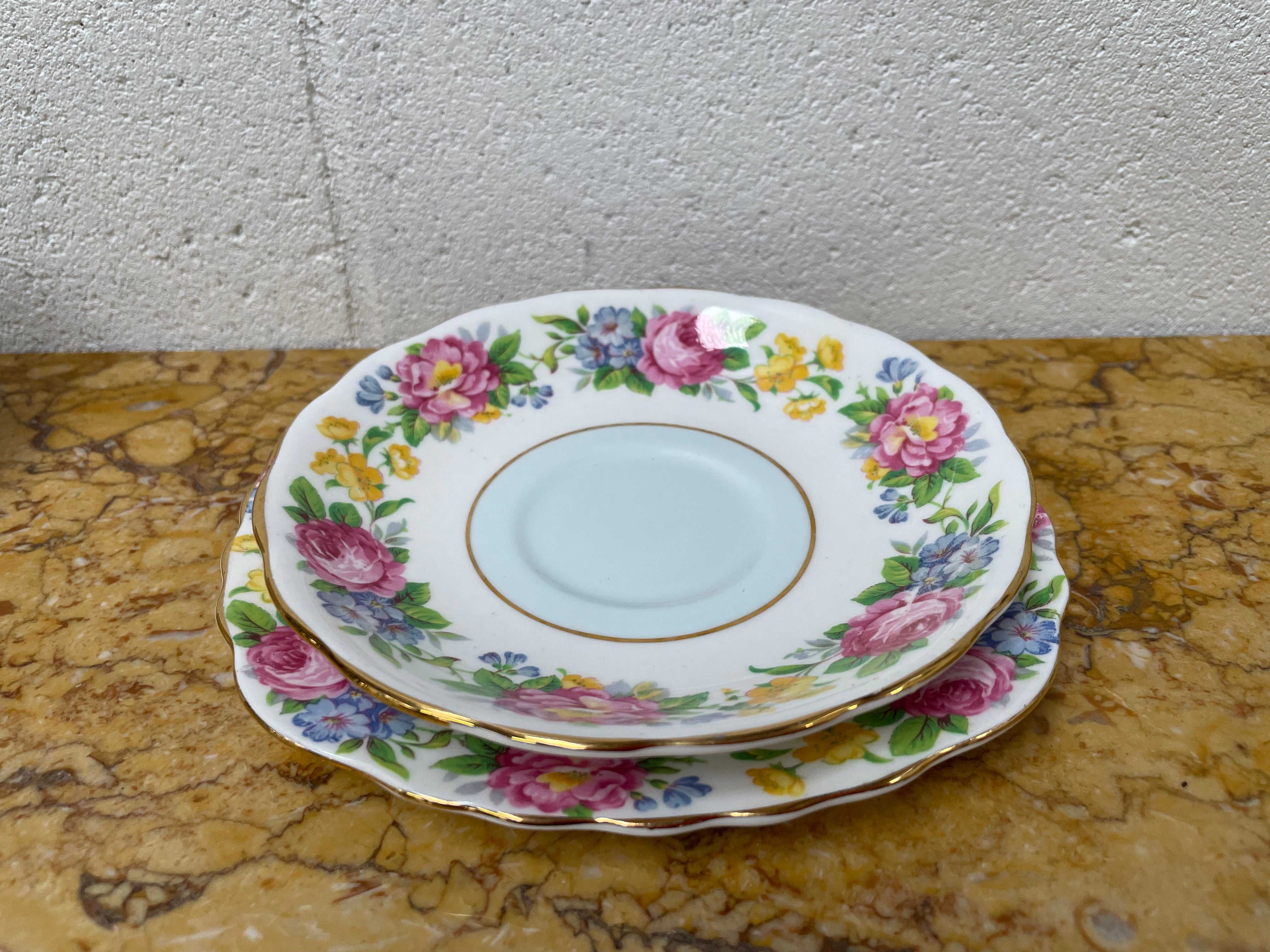 Colclough Bone China Trio Floral Pattern | Antique & Vintage | Moonee Ponds Antiques | Australia Wide Delivery
