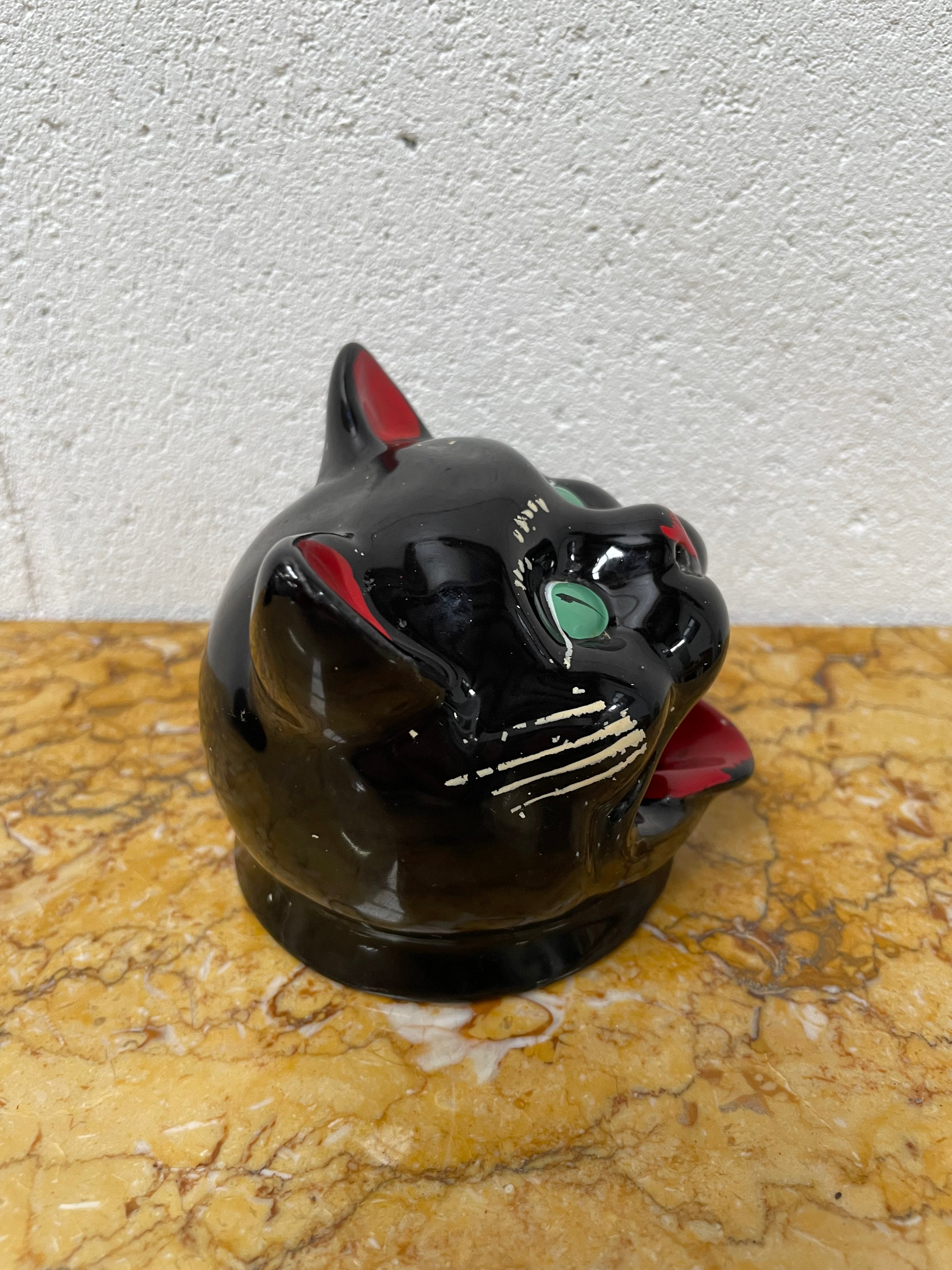 Vintage Wembley Ware Smoking Black Cat Ashtray | Antique & Vintage | Moonee Ponds Antiques | Australia Wide Delivery