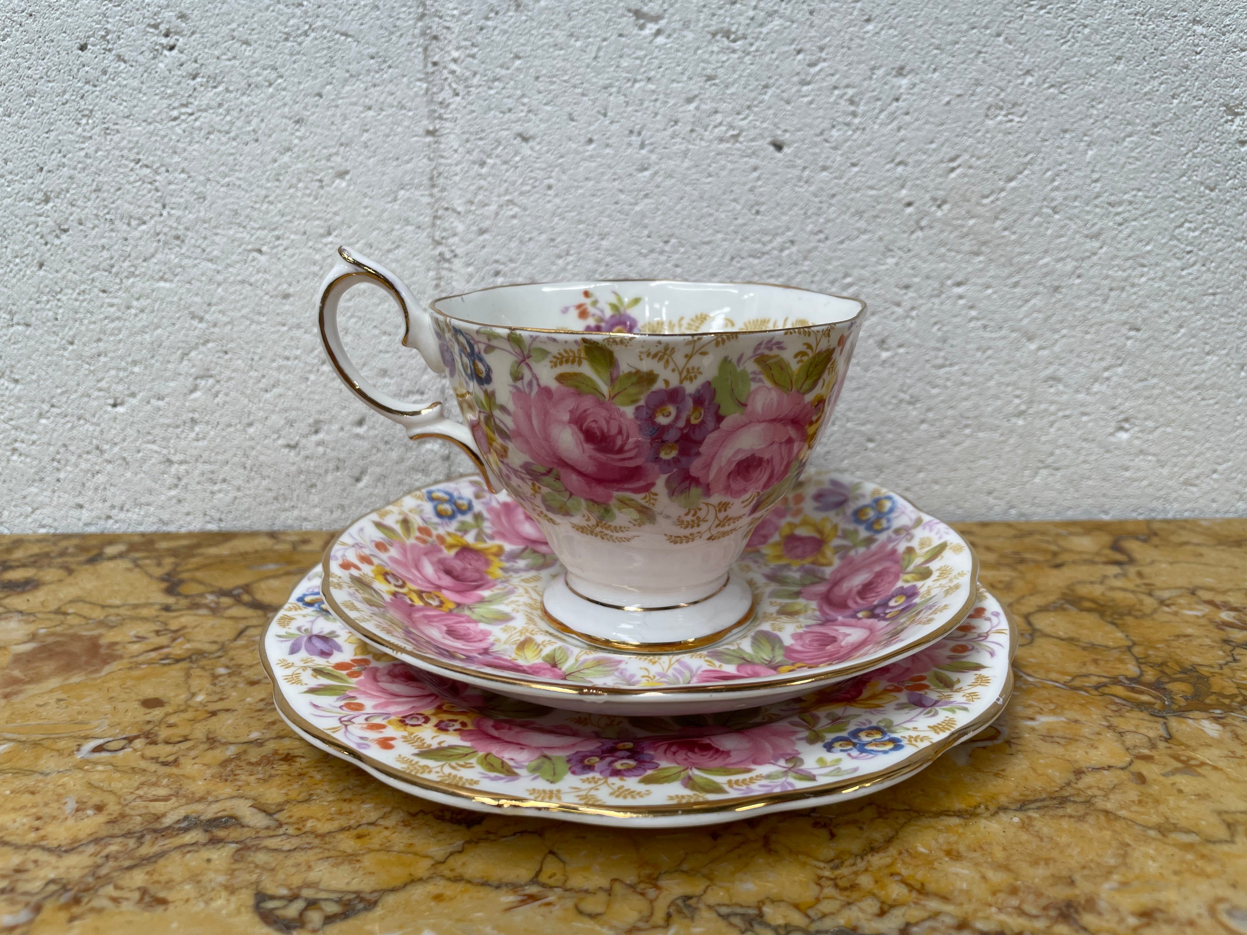 Vintage Royal Albert "Serena" Pattern Trio Made in England | Antique & Vintage | Moonee Ponds Antiques | Australia Wide Delivery